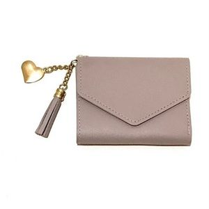 Tassel Tri-Fold Wallet Rose Blush